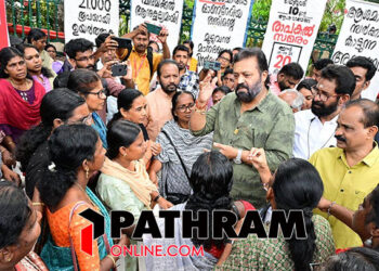 വീണാ ജോർജിനെ ട്രോളി സുരേഷ് ​ഗോപി..!! മന്ത്രിക്ക് ഭാഷ മനസ്സിലാകാത്തത് കൊണ്ടാവും…!!  കേന്ദ്ര ആരോ​ഗ്യ മന്ത്രിക്ക് സഭയിൽ കള്ളം പറയാൻ സാധിക്കില്ല…, കേന്ദ്രം നൽകാനുള്ളതെല്ലാം നൽകി..,  സമരപ്പന്തലിൽ വീണ്ടുമെത്തി..