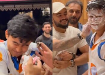 വൈഭവ് സൂര്യവംശിയുടെ 14-ാം ജന്മദിനം ആഘോഷമാക്കി രാജസ്ഥാന്‍ റോയല്‍സ്, കേക്ക് മുറിച്ചും ആശംസകൾ നേർന്നും സഹതാരങ്ങൾ