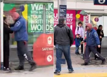 കയ്യിൽനിന്നു വെള്ളകുപ്പി പിടിച്ചുവാങ്ങി മുഖത്തേക്ക് വെള്ളം ഒഴിച്ചു, കോളറിനു കുത്തിപിടിച്ച് ചുമരുകളിൽ ചേർത്തുനിർത്തി ഇടിച്ചു!! കാനഡയിൽ ഇന്ത്യൻ യുവതിയെ കയ്യേറ്റം ചെയ്ത് യുവാവ്- വീഡിയോ