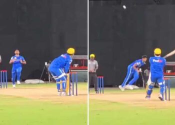 22 കാരനെ എടുത്തിട്ടലക്കി 43 കാരൻ, പരിശീലനത്തിനിടെ അശ്വിനെ നോക്കുകുത്തിയാക്കി പതിരാനയ്ക്കെതിരെ ധോണിയുടെ വക ഒരു കൂറ്റൻ സിക്സർ- വീഡിയോ