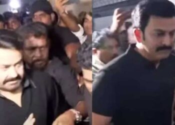 കറുപ്പുമയമായി ‘എമ്പുരാൻ’, മോഹൻലാൻ, പൃഥ്വിരാജ്, അണിയറപ്രവർത്തകരും ആരാധകരും എത്തിയത് ബ്ലാക്ക് ഡ്രസ്സ് കോഡിൽ, ആശയം മുന്നോട്ടുവച്ചത് ആശിവാദ് സിനിമാസ്