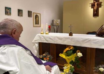 ചികിത്സയിൽ കഴിയുന്ന ഫ്രാൻസിസ് മാർപാപ്പയുടെ ചിത്രം പുറത്ത് വിട്ട് വത്തിക്കാൻ