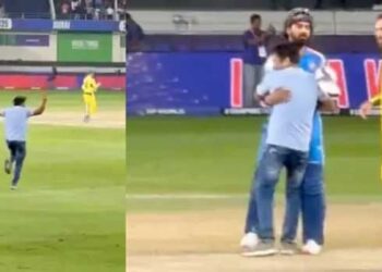 ‘ആ സിക്സറടിച്ചയാൾക്ക് ഇരിക്കട്ടെ ഒരു കുതിരപ്പവൻ’..!! ഓസ്ട്രേലിയയ്ക്കെതിരെ കൂറ്റൻ വിജയ സിക്സർ പറത്തിയ കെ.എൽ. രാഹുലിനെ ​ഗ്രൗണ്ടിലിറങ്ങി അഭിനന്ദിച്ച് ആരാധകൻ.., സുരക്ഷാ ജീവനക്കാരുടെ കണ്ണ് വെട്ടിച്ച് എത്തിയതാണെന്ന് മാത്രം…വീഡിയോ