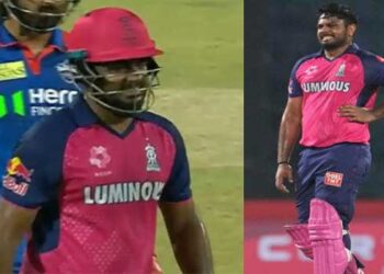 പരുക്ക്- സിം​ഗിൽ പോലുമെടുക്കാനാകാതെ സഞ്ജു സാംസൺ, ഡൽഹി ക്യാപിറ്റൽസിനെതിരായ മത്സരത്തിൽ സഞ്ജു ‘റിട്ടയേഡ് ഹർട്ട്’