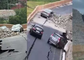 മലപ്പുറത്ത് പുതിയ ആറുവരി ദേശീയപാത ഇടിഞ്ഞു‌; അപകടത്തിൽപ്പെട്ടത് വയൽ നികത്തി നിർമിച്ച സർവീസ് റോഡ്, കാറുകൾക്കു മുകളിലേക്ക് മണ്ണും കോൺക്രീറ്റ് കട്ടകളും വീണു