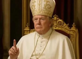 മാർപാപ്പയായി ട്രംപ്!!!  ചിത്രത്തിനെതിരെ വ്യാപക വിമർശനം