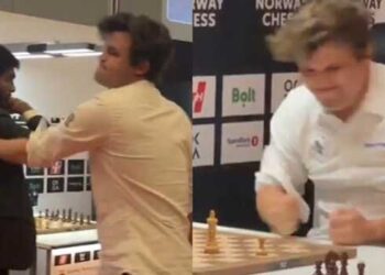 ഇതിലും വലിയ വെടിക്കെട്ട് വന്നിട്ട് അപ്പാപ്പൻ പള്ളിയിൽ പോയിട്ടില്ല പിന്നെയാ!! നോർവേ ചെസ് ടൂർണമെന്റിൽ കാൾസണെ തറപറ്റിച്ച് ഗുകേഷ്, മേശയിൽ ഇടിച്ച് മുൻ ലോകചാമ്പ്യന്റെ രോഷപ്രകടനം, ഞാനും ഇതുപോലെ പലതവണ ഇടിച്ചിട്ടിട്ടുണ്ട്- ​ഗുകേഷിന്റെ മറുപടി