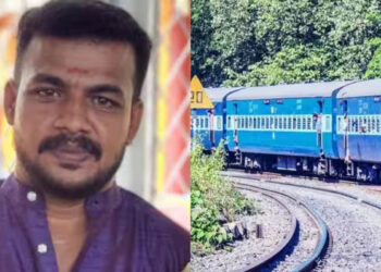 ട്രെയിനിന്റെ ചവിട്ടുപടിയിൽ ഇരുന്ന് യാത്ര ചെയ്യുന്നതിനിടെ ട്രാക്കിലേക്ക് തെറിച്ചു വീണ യാത്രക്കാരൻ മരിച്ചു