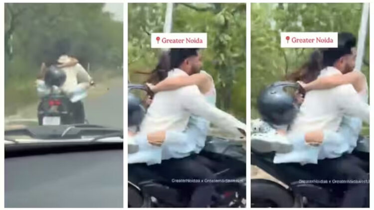 പിഴ 53,500 രൂപ, ബൈക്കിന്‍റെ ടാങ്കിന് മുകളില്‍ യുവതിയെ ഇരുത്തി പോയ യുവാവിന്‍റെ വീഡിയോ വൈറൽ