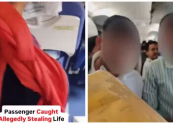 ഇൻഡിഗോ വിമാനത്തില്‍ യാത്രയ്ക്കിടെ ലൈഫ് ജാക്കറ്റ് മോഷണം; കൈയോടെ പൊക്കി; വീഡിയോ വൈറൽ