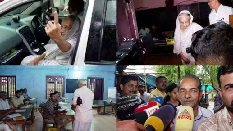 വോട്ട് ചെയ്യാൻ ആദ്യമേ എത്തി നിലമ്പൂർ ആയിഷ; വോട്ട് സ്വരാജിന്, നമ്മൾ ജയിക്കുമെന്നും മാധ്യമങ്ങളോട് പ്രതികരണം