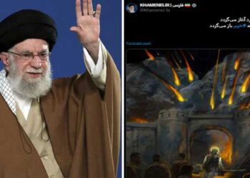 ‘യുദ്ധം ആരംഭിക്കുന്നു’ പോസ്റ്റ്!! ഊരിപ്പിടിച്ച വാളുമായി ഒരു മനുഷ്യൻ കോട്ടയുടെ കവാടത്തിലേക്ക് പ്രവേശിക്കുന്ന ചിത്രം പങ്കുവച്ച് ഖമനയി, ട്രംപിന്റെ ഭീഷണിക്ക് പുല്ലുവില!!