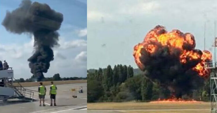 ബ്രിട്ടനിൽ വിമാനാപകടം: ടേക്ക് ഓഫിനു പിന്നാലെ തീപിടിച്ചു തകർന്നുവീണു; വിമാനത്താവളം അടച്ചു