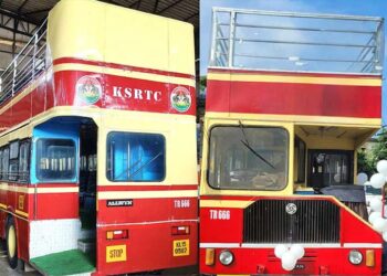 മുകളിലത്തെ ഡക്കിൽ ഒരാൾക്ക് 300 രൂപ..; താഴെ 150 രൂപ..!! മഴ പെയ്താൽ നനഞ്ഞു കുളിക്കാം…!! കൊച്ചിയുടെ രാത്രി സൗന്ദര്യം ആസ്വദിക്കാൻ കെ.എസ്.ആർ.ടി.സിയുടെ ഡബിൾ ഡെക്കർ സർവീസ് ഇന്നുമുതൽ