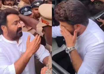 ‘എന്താ മോനേ, ഇത് കണ്ണല്ലേ?..: കണ്ണിൽ മൈക്ക് തട്ടിയ മാധ്യമപ്രവർത്തകനോട് മോഹൻലാൽ, നിന്നെ ഞാൻ നോക്കി വച്ചിട്ടുണ്ടെന്നും ലാൽ
