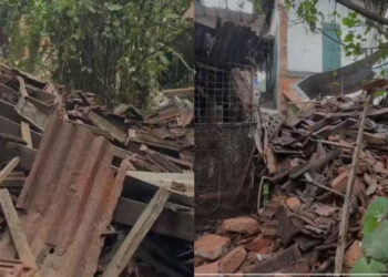 തൃശൂരിൽ വീണ്ടും കെട്ടിടം തകർന്നു വീണു; കടമുറികള്‍ പ്രവര്‍ത്തിച്ചിരുന്ന കെട്ടിടം നിലംപൊത്തി, വൻ ദുരന്തം ഒഴിവായത് തലനാരിഴയ്ക്ക്