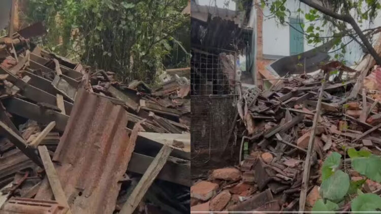 തൃശൂരിൽ വീണ്ടും കെട്ടിടം തകർന്നു വീണു; കടമുറികള്‍ പ്രവര്‍ത്തിച്ചിരുന്ന കെട്ടിടം നിലംപൊത്തി, വൻ ദുരന്തം ഒഴിവായത് തലനാരിഴയ്ക്ക്