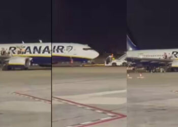 റൺവേയിലെത്തിയ വിമാനത്തിന്റെ ചിറകിൽ തീ കണ്ടതായി സംശയം..; ചിറകിലൂടെ പുറത്തേക്ക് ചാടി യാത്രക്കാർ, 18 പേർക്ക് പരിക്ക്