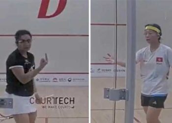 കളിയിൽ തോറ്റതിന് പാക് താരത്തിന്റെ നടുവിരൽ അശ്ലീലം, മത്സര വേദിയിൽ വച്ചുതന്നെ ഹോങ്കോങ് താരം പ്രതിഷേധം, മെഹ്‍വിഷ് അലിയ്ക്കെതിരെ അച്ചടക്ക നടപടി