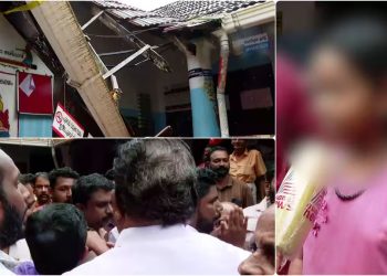 തകര്‍ന്ന കെട്ടിടത്തിൽ ഒരു വർഷമായി ക്ലാസുകൾ നടക്കുന്നില്ലെന്ന് പ്രധാന അദ്ധ്യാപകൻ, തള്ളി വിദ്യാര്‍ത്ഥികളും നാട്ടുകാരും