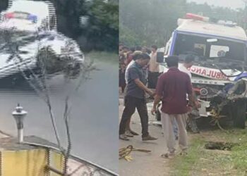 ​രോ​ഗിയുമായി പോവുകയായിരുന്ന ആംബുലൻസും കാറും കൂട്ടിയിടിച്ചു രോ​ഗിയടക്കം രണ്ടു പേർക്ക് ദാരുണാന്ത്യം, അപകടം കാർ ഓട്ടോറിക്ഷയെ മറികടക്കാൻ ശ്രമിക്കുന്നതിനിടെ