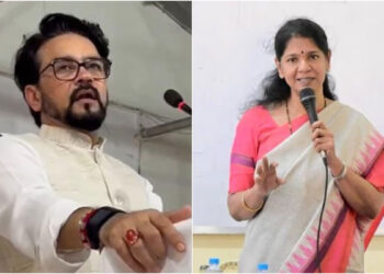 താക്കൂറിന്റെ പുതിയ കണ്ടുപിടിത്തം, ചന്ദ്രനിൽ ആദ്യം കാലുകുത്തിയത് നീൽ ആംസ്ട്രോങ്ങല്ല, ഹനുമാൻ; കുട്ടികളെ തെറ്റിദ്ധരിപ്പിച്ച് അവരുടെ ഭാവി നശിപ്പിക്കരുത്- കനിമൊഴി