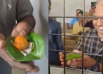 കുടിവെള്ള ക്ഷാമം പരിഹരിച്ച കുടിയന്മാരുടെ കൺകണ്ട ദൈവം സാറാണു സാറേ!! നെറ്റിയിൽ ചന്ദനക്കുറി, ഉള്ളം കയ്യിൽ വെറ്റിലയിൽ അടയ്ക്കയും പണവും… ബെവറജസ് ഔട്ട്‌ലെറ്റ് തുടങ്ങിയ സന്തോഷത്തിൽ ഉദ്യോഗസ്ഥന് യുവാവിന്റെ ദക്ഷിണ… മിന്നിച്ചേക്കണേ…