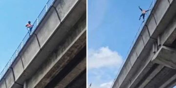 താഴേക്ക് ചാടിയാൽ രക്ഷിക്കാനുള്ളതെല്ലാം സജ്ജമാക്കി അഗ്‌നിരക്ഷാസേന, കണ്ണുവെട്ടിച്ച് ചാടിയത് റോഡിലേക്ക്, കൊച്ചി മെട്രോ പാലത്തിൽ നിന്നു ചാടി ജീവനൊടുക്കാൻ ശ്രമിച്ച യുവാവ് മരിച്ചു