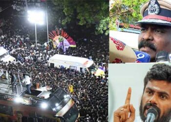കടുത്ത വെയിലത്ത് പൊരിഞ്ഞു നിൽക്കുന്നവർക്കിടയിലേക്ക് വെള്ളക്കുപ്പികൾ എറിഞ്ഞത് ദുരന്തം ഇരട്ടിയാക്കി,  തമിഴ് മാധ്യമങ്ങൾ, അപകടത്തിനു പിന്നിൽ ഡിഎംകെയുടെ വീഴ്ച- ആരോപണവുമായി ബിജെപി, പോലീസിന് വീഴ്ചയില്ല, പറഞ്ഞതിലും 5 ഇരട്ടി ആളുകൾ ഇരച്ചെത്തി- എഡിജിപി