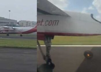 75‍ യാത്രക്കാരുമായി പറന്നുയരുന്നതിനിടെ സ്പൈസ് ജെറ്റ് വിമാനത്തിന്റെ പിൻ ചക്രം ഊരിപ്പോയി, കൺട്രോൾ ടവറിലെ ഉദ്യോഗസ്ഥരുടെ ജാ​ഗ്രതാ നിർദേശം, പിന്നാലെ അടിയന്തര ലാൻഡിങ്- വീഡിയോ