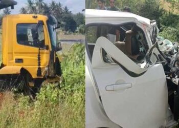 ബെംഗളൂരുവിൽ വിമാനമിറങ്ങി നാട്ടിലേക്കു തിരിച്ച മലയാളി കുടുംബം അപകടത്തിൽപ്പെട്ടു, കാറും ലോറിയും കൂട്ടിയിടിച്ച് രണ്ട് വയനാട് സ്വദേശികൾക്ക് ദാരുണാന്ത്യം, അപകടം മലേഷ്യയിൽ ടൂർ പോയി മടങ്ങും വഴി, മൂന്നുപേർക്ക് പരുക്ക്