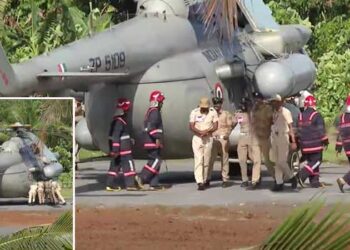 കോൺക്രീറ്റ് ഇട്ടത് ഇന്ന് രാവിലെ!! രാഷ്ട്രപതി സഞ്ചരിച്ച ഹെലികോപ്ടർ കോൺക്രീറ്റിൽ താഴ്ന്നു, പോലീസും അഗ്നിരക്ഷാ സേനയും ചേർന്ന് ഹെലികോപ്ടർ തള്ളി നീക്കി