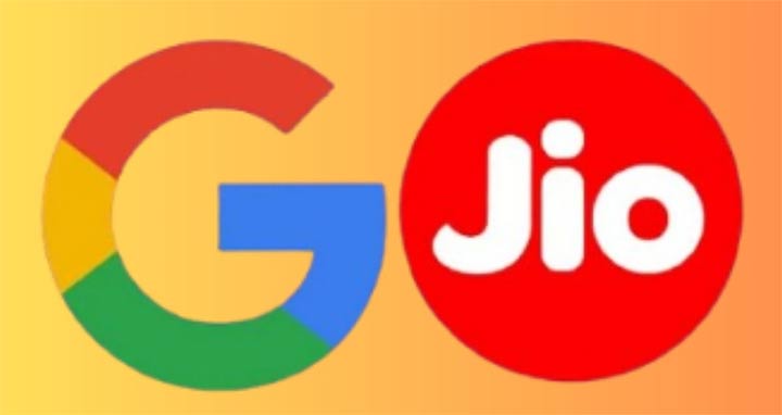 എഐ വിപ്ലവത്തിനായി കൈകോര്ത്ത് റിലയന്സും ഗൂഗിളും; ജിയോ ഉപയോക്താക്കള്ക്ക് 35,100 രൂപയുടെ സൗജന്യ ഗൂഗിൾ പ്രോ സേവനങ്ങള്