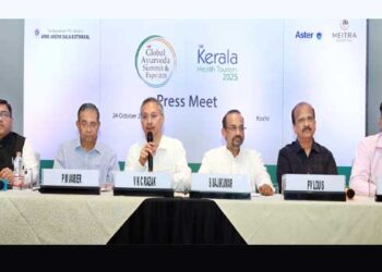 ഗ്ലോബൽ ആയുർവേദ സമ്മിറ്റും കേരള ഹെൽത്ത് ടൂറിസം കോൺഫറൻസ് & എക്സിബിഷനും അഡ്ലക്സ് ഇന്റർനാഷണൽ കൺവെൻഷൻ സെന്ററിൽ 30, 31 തീയതികളിൽ