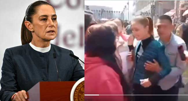 പൊതു ഇടത്തുവച്ച് മെക്സിക്കൻ പ്രസിഡന്റിനു നേരെ ലൈംഗികാതിക്രമം!! മദ്യപിച്ചെത്തിയ യുവാവ് ക്ലൗഡിയയുടെ തോളിൽ കയ്യിട്ടു, മാറിടത്തിൽ സ്പർശിച്ചു, ഒപ്പമുണ്ടായിരുന്നവർ തട്ടിമാറ്റാൻ ശ്രമിച്ചതോടെ പ്രസിഡന്റിനെ ചുംബിക്കാനായി ശ്രമം, സുരക്ഷാ വീഴ്ചയിൽ കടുത്ത വിമർശനം- VIDEO