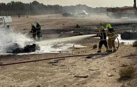 തീഗോളമായി വിമാനം; അപകടം മൂന്നാമത്തെ റോൾ ഓവറിനിടെ,ദുരന്തം വെർട്ടിക്കൽ ടേക്ക് ഓഫിനിടെ, പൈലറ്റിന് ദാരുണാന്ത്യം