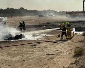 തീഗോളമായി വിമാനം; അപകടം മൂന്നാമത്തെ റോൾ ഓവറിനിടെ,ദുരന്തം വെർട്ടിക്കൽ ടേക്ക് ഓഫിനിടെ, പൈലറ്റിന് ദാരുണാന്ത്യം