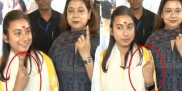 ‘ഇതൊരു അടിപൊളി കളിയാണ്’- കോൺഗ്രസ്…ആവേശത്തിൽ മാധ്യമങ്ങൾക്കു മുന്നിൽ മഷി പുരട്ടിയ കൈകൾ ഉയർത്തിക്കാണിച്ച് കുടുങ്ങി എൻഡിഎ നേതാവ്!! രണ്ടു കൈ വിരലുകളിലും വോട്ടിങ് മഷി, കള്ളവോട്ടെന്ന് ആരോപണം, തെരഞ്ഞെടുപ്പ് കമ്മീഷനെ ടാഗ് ചെയ്ത് വിശദീകരണം തേടി സോഷ്യൽ മീഡിയ- Video