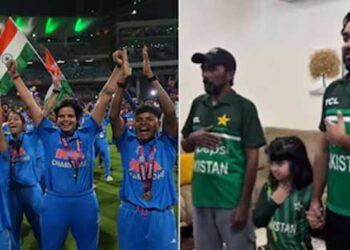 ക്രിക്കറ്റിന് അതിർത്തിക്കപ്പുറത്തുള്ള ആളുകളെ ഒന്നിപ്പിക്കാനുള്ള കഴിവുണ്ട് ഈ വീഡിയോയ്ക്ക്- കമെന്റ്!! വനിതാ ലോകകപ്പ് ഫൈനലിൽ ഇന്ത്യൻ ടീമിനൊപ്പം ദേശീയ ​ഗാനം ആലപിച്ച് പാക് ആരാധകൻ… വീഡിയോ വൈറൽ