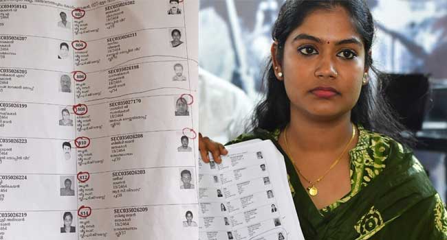 ചെറുതുകൊടുത്ത് വലുത് വാങ്ങി സിപിഎം!! കോൺഗ്രസ് സ്ഥാനാർഥി വൈഷ്ണയ്ക്കെതിരായ പരാതിക്കാരന്റെ വീട്ട് നമ്പറിൽ താമസിക്കുന്നത് ഒന്നും രണ്ടുമല്ല 22 പേർ, വോട്ടർ പട്ടികയിൽ പേരു ചേർക്കാനും ഒഴിവാക്കാനുമുള്ള അവസരത്തിന്റെ മറവിൽ വൻ ക്രമക്കേടെന്ന് കോൺഗ്രസ്