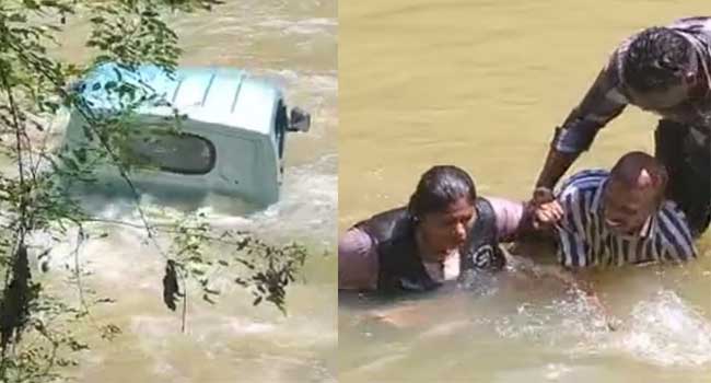 ഫ്ലാഗ് ഓഫ് ചെയ്ത് വാഹനം മുന്നോട്ടു എടുത്തതെ നിയന്ത്രണം നഷ്ടപ്പെട്ടു, ഹരിതകർമ്മ സേനയുടെ 25 ലക്ഷത്തിന്റെ വണ്ടി നേരെ പുഴയിലേക്ക്!! സ്റ്റാൻഡിങ് കമ്മിറ്റി ചെയർപേഴ്സണും ഡ്രൈവറു അത്ഭുതകരമായി രക്ഷപ്പെട്ടു