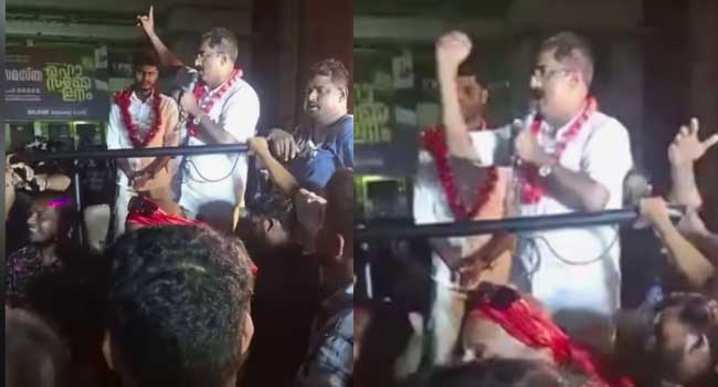 “ഒരു വോട്ടിന് വേണ്ടി കെട്ടിക്കൊണ്ടു വന്ന പെണ്ണുങ്ങളെ അന്യ ആണുങ്ങളുടെ മുന്നിൽ കാഴ്ച്ചവെക്കുകയല്ല ചെയ്യേണ്ടത്… എന്റെ വീട്ടിലും കെട്ടി കൊണ്ട് വന്ന പെണ്ണുങ്ങളുണ്ട്, അവരെയൊക്കെ കെട്ടി കൊണ്ടുവന്നത് ഭർത്താക്കൻമാരുടെ കൂടെ അന്തിയുറങ്ങാനാണ്!! രാഷ്ട്രീയത്തിലേക്ക് ഇറങ്ങിയാൽ ഇതിലും വലുത് കേൾക്കേണ്ടി വരും, ഉളുപ്പ് ഉണ്ടെങ്കിൽ ഇറങ്ങിയാൽ മതി”… കടുത്ത സ്ത്രീവിരുദ്ധ പ്രസംഗവുമായി സിപിഎം നേതാവ്, കയ്യടിച്ച് അനുയായികൾ