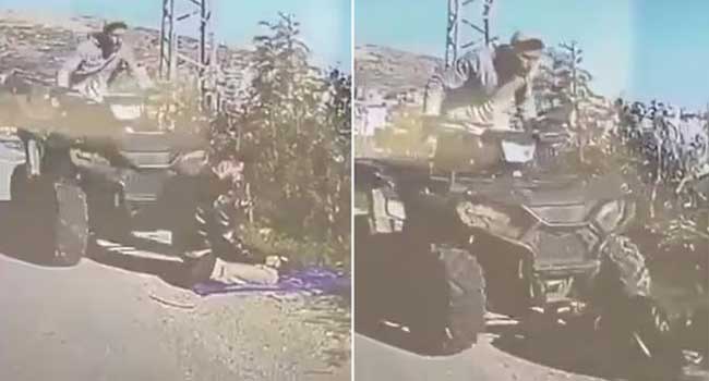 ‘ഉടൻ ഈ പ്രദേശം വിട്ട് പൊയ്ക്കോണം’… റോഡരികിൽ നിസ്‌കരിക്കുന്ന പലസ്തീൻ യുവാവിന്റെ ദേഹത്തേക്ക് വാഹനം ഇടിച്ചുകയറ്റി ഇസ്രയേൽ റിസർവിസ്റ്റ് സൈനികൻ, മുഖത്ത് പെപ്പർ സ്പ്രേയും പ്രയോ​ഗിച്ചു, പ്രതിയുടെ സൈനിക സേവനം അവസാനിച്ചതാണ്, അറസ്റ്റ് ചെയ്ത് ആയുധം പിടിച്ചെടുത്തു, വീട്ടുതടങ്കലിലാക്കി- ഇസ്രയേൽ