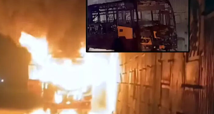 യാത്രയ്ക്കിടെ ബംഗളൂരു- കോഴിക്കോട് കെഎസ്ആര്ടിസി ബസിന് തീപിടിച്ചു, ബസിലുണ്ടായത് 44 യാത്രക്കാര്, ബസ് പൂര്ണമായി കത്തിനശിച്ചു