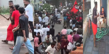 പാനൂരിലെ വടിവാള് ആക്രമണം: അമ്പതോളം സിപിഎം പ്രവര്ത്തകര്ക്കെതിരെ കേസെടുത്തു, ആക്രമണം പാര്ട്ടി കൊടി കൊണ്ട് മുഖം മൂടികെട്ടി