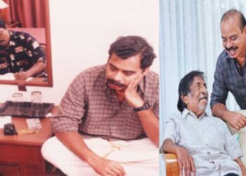 “ഒരിക്കൽ ഹോസ്പിറ്റലിൽ ചെന്നപ്പോൾ വിമലാന്റി എന്റെ കല്ല്യാണക്കാര്യം എടുത്തിട്ടു, കറക്റ്റ്‌ ടൈമിൽ ബ്ലഡ്‌ എടുക്കാൻ വന്ന നഴ്സിനെ പിടിച്ചു നിർത്തി എനിക്ക്‌ കല്ല്യാണം ആലോചിച്ചു, നഴ്സിനും എനിക്കും നാണം വന്നു… ലൈഫിലെ ഏതൊരു മൊമന്റിനും ഒരു അച്ഛൻ-ശ്രീനിയങ്കിൾ കഥയുണ്ട്‌, അതോർത്തെടുത്ത്‌ പറയാൻ അച്ഛനൊരു സെക്കന്റ്‌ മതി, ഇന്ന് രാവിലെ വിളിച്ച കോളിലൊഴികെ… “ശ്രീനി പോയി”…