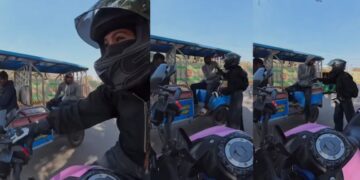 ബൈക്ക് ഓടിക്കുകയായിരുന്ന യുവതിയോട് അശ്ലീല ആംഗ്യം കാണിച്ചു, മാപ്പ് പറയാന്‍ തയ്യാറാകാത്തതോടെ യുവാവിന്റെ കരണം അടിച്ച് തകര്‍ത്ത് യുവതി