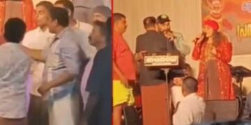 ക്ഷേത്രോത്സവ ​ഗാനമേളയിൽ ഗണഗീതം പാടി, പാട്ട് നിർത്തിച്ച് സിപിഎം പ്രവർത്തകർ,  പ്രദേശത്ത് സംഘർഷാവസ്ഥ