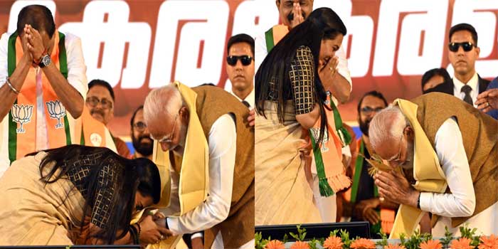 ‘ഇത് വെറും ഒരു ഫോട്ടോയല്ല, എന്റെ ആത്മാവിൽ പതിഞ്ഞ ഒരു നിമിഷമാണ്.. ആദരവോടെ ഞാൻ കാലുകൾ തൊട്ടുവന്ദിച്ചപ്പോൾ, മോദിജി വിനയത്തോടെ എന്റെ കാലുകൾ തിരിച്ചു വന്ദിച്ചു… ആ നിമിഷം ഞാൻ എന്നെ തന്നെ മറന്ന് കണ്ണുകൾ അറിയാതെ നനഞ്ഞു… ഈ നിമിഷം എന്റെ ജീവിതത്തിൽ എന്നേക്കുമായി ഒരു അനുഗ്രഹമായി, ഒരു പ്രചോദനമായി നിലനിൽക്കും’….