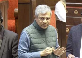 കേരളത്തിലെ അതിവേഗ റെയിൽ പാതയുമായി ബന്ധപ്പെട്ട് ഇ ശ്രീധരനെ എന്തെങ്കിലും ചുമതല ഏല്പിച്ചിട്ടുണ്ടോ? എംപിമാരുടെ ചോദ്യത്തിന് ബ ബ്ബ ബ്ബ അടിച്ച് അശ്വിനി വൈഷ്ണവ്!! കേരളത്തിന് വേണമെങ്കിൽ അതിവേഗ റെയിൽ പരിഗണിക്കാവുന്നതാണ്… പക്ഷെ ഭൂമി ഏറ്റെടുക്കലാണ് പ്രശ്നം, സിൽവർലൈൻ പദ്ധതി പാരിസ്ഥിതിക പ്രശ്‌നം ഉണ്ടാക്കുന്നു… പിന്നാലെ മുട്ടാപ്പോക്ക് ന്യായീകരണം